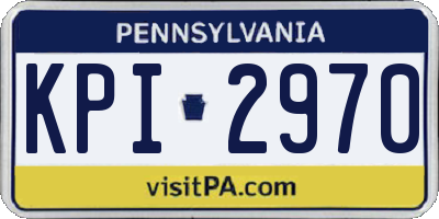 PA license plate KPI2970