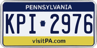 PA license plate KPI2976