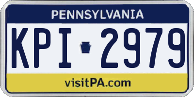 PA license plate KPI2979
