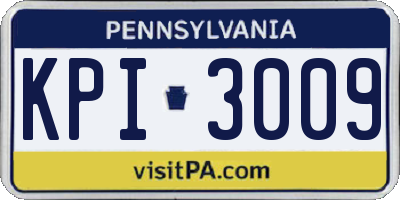 PA license plate KPI3009