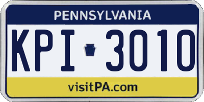 PA license plate KPI3010