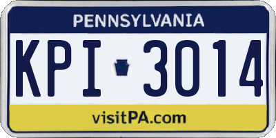 PA license plate KPI3014