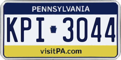 PA license plate KPI3044