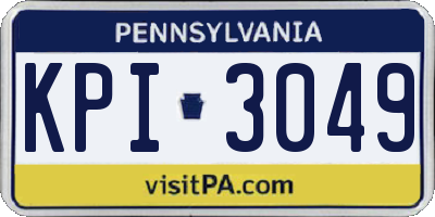 PA license plate KPI3049