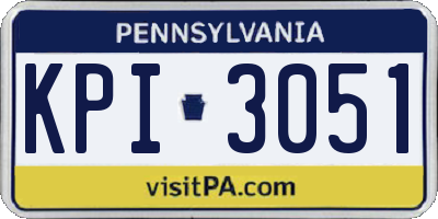 PA license plate KPI3051