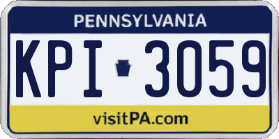 PA license plate KPI3059