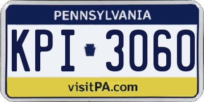 PA license plate KPI3060