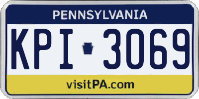 PA license plate KPI3069