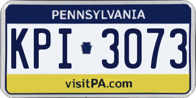 PA license plate KPI3073