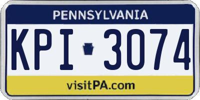PA license plate KPI3074