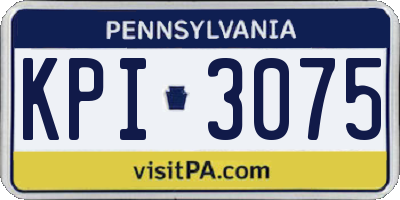 PA license plate KPI3075