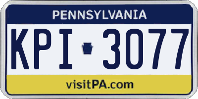 PA license plate KPI3077