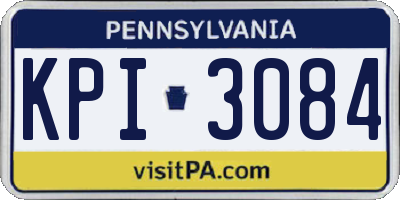 PA license plate KPI3084
