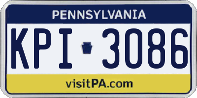 PA license plate KPI3086