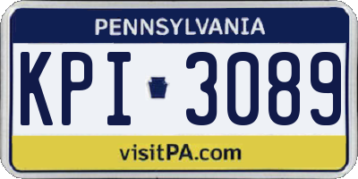 PA license plate KPI3089