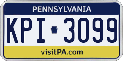 PA license plate KPI3099