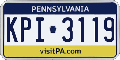 PA license plate KPI3119
