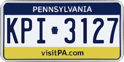 PA license plate KPI3127