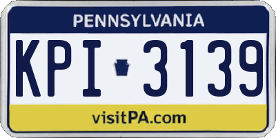 PA license plate KPI3139