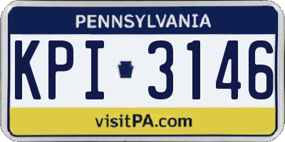 PA license plate KPI3146