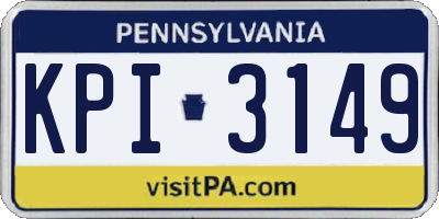 PA license plate KPI3149