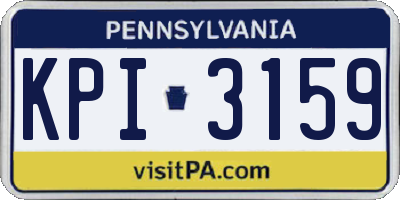 PA license plate KPI3159