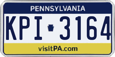 PA license plate KPI3164