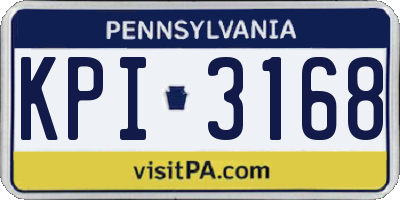 PA license plate KPI3168