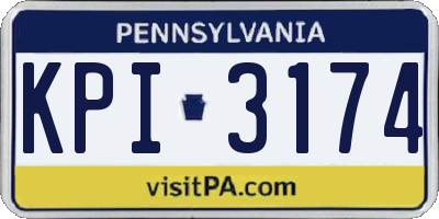 PA license plate KPI3174