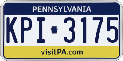 PA license plate KPI3175