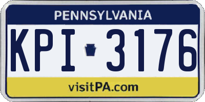 PA license plate KPI3176