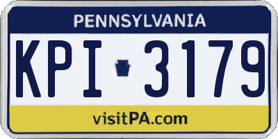 PA license plate KPI3179
