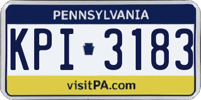 PA license plate KPI3183