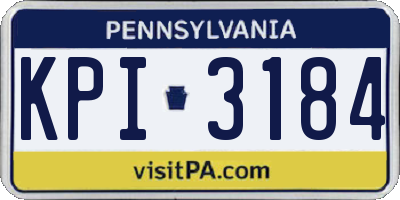 PA license plate KPI3184