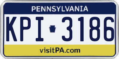 PA license plate KPI3186