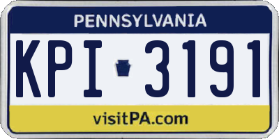 PA license plate KPI3191