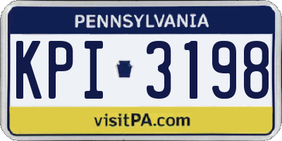 PA license plate KPI3198