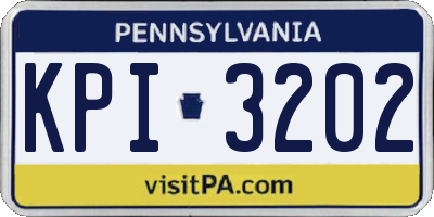 PA license plate KPI3202