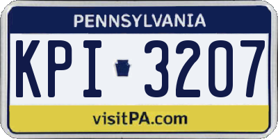 PA license plate KPI3207