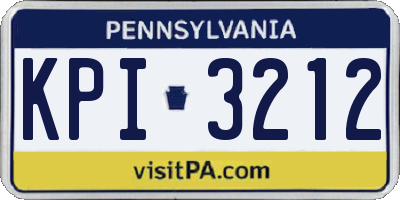 PA license plate KPI3212