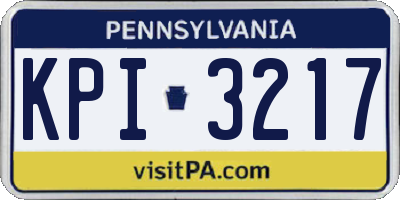 PA license plate KPI3217