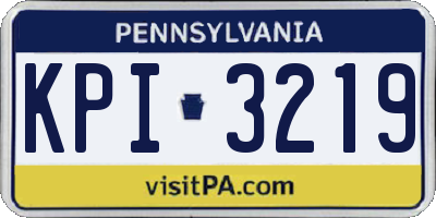 PA license plate KPI3219