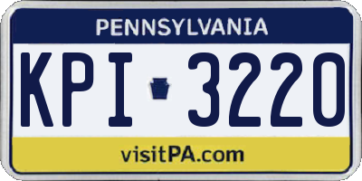 PA license plate KPI3220
