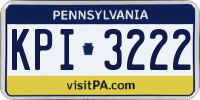 PA license plate KPI3222