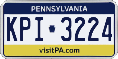PA license plate KPI3224