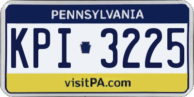 PA license plate KPI3225