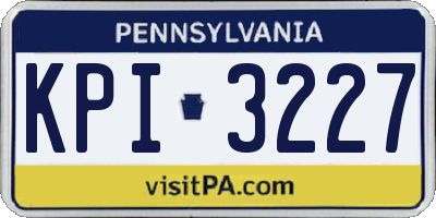 PA license plate KPI3227