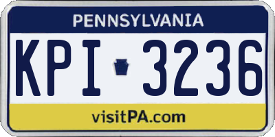 PA license plate KPI3236