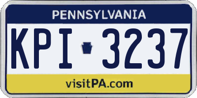 PA license plate KPI3237