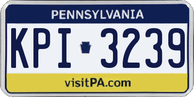 PA license plate KPI3239